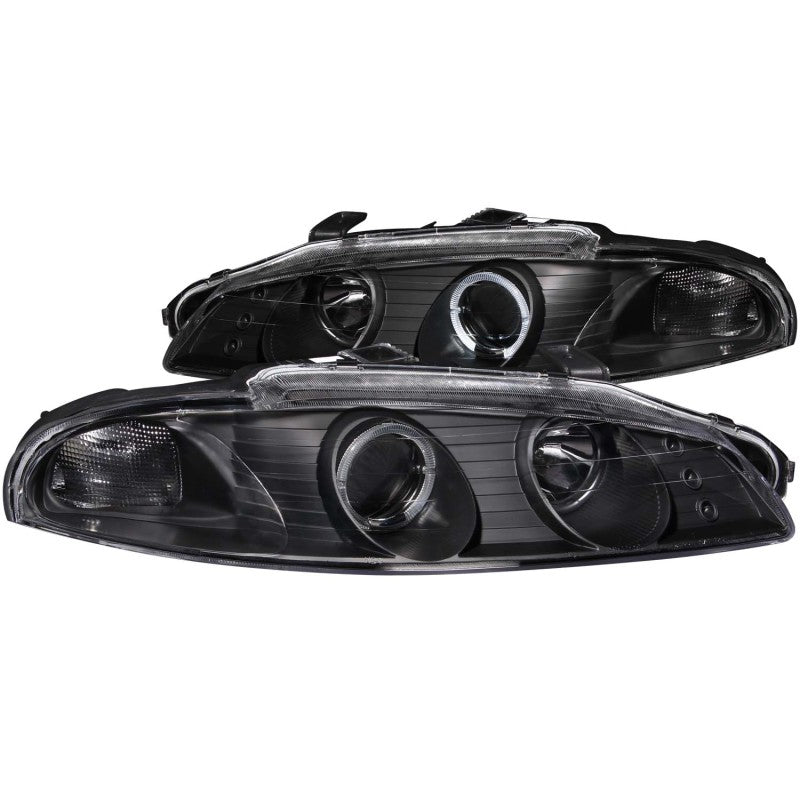 ANZO 1997-1999 Mitsubishi Eclipse Projector Headlights w/ Halo Black G2 121377