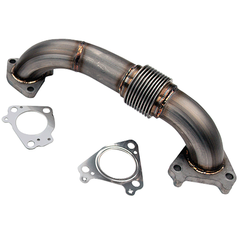 Wehrli 01-04 Chevrolet 6.6L Duramax LB7 2in Stainless Passenger Side Up Pipe w/Gaskets (Twin Turbo) WCF100648