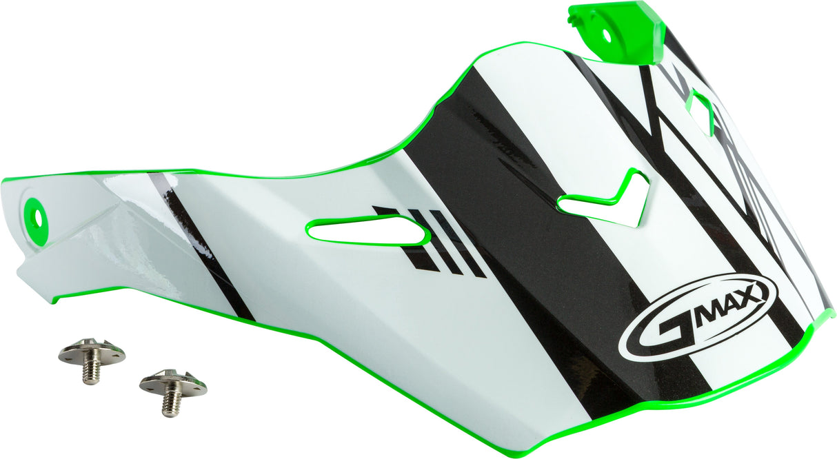 GMAX Visor W/Screws Epic Green/White/Black At-21s G021069