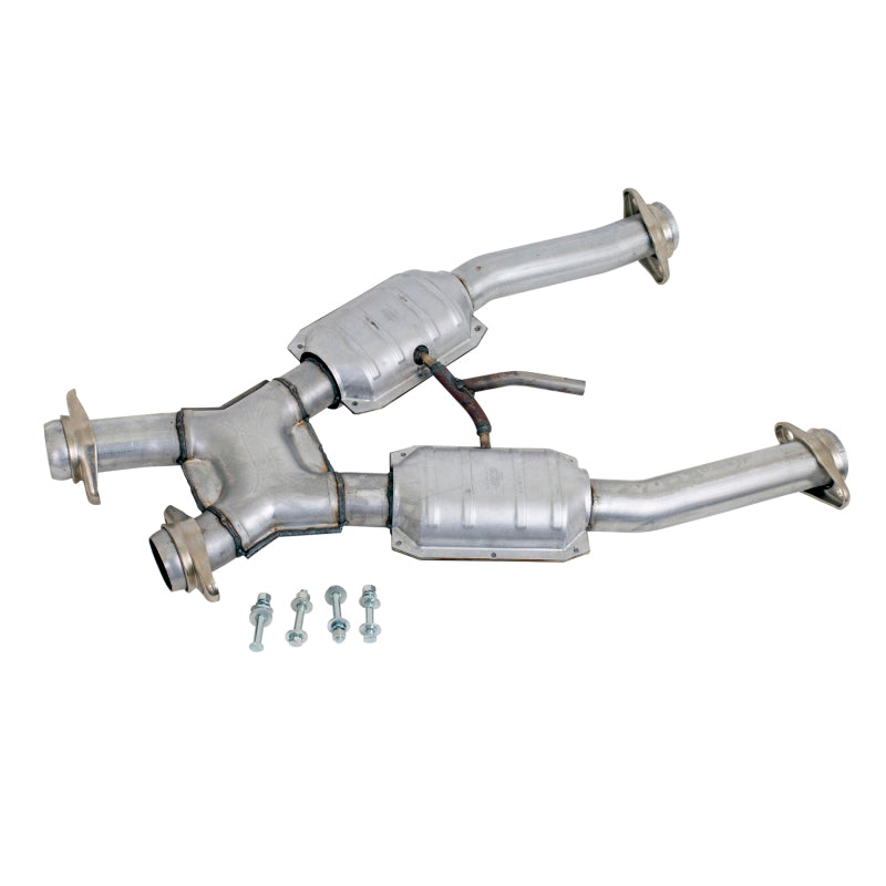 BBK 94-95 Mustang 5.0 Short Mid X Pipe With Catalytic Converters 2-1/2 For BBK Long Tube Headers 1672