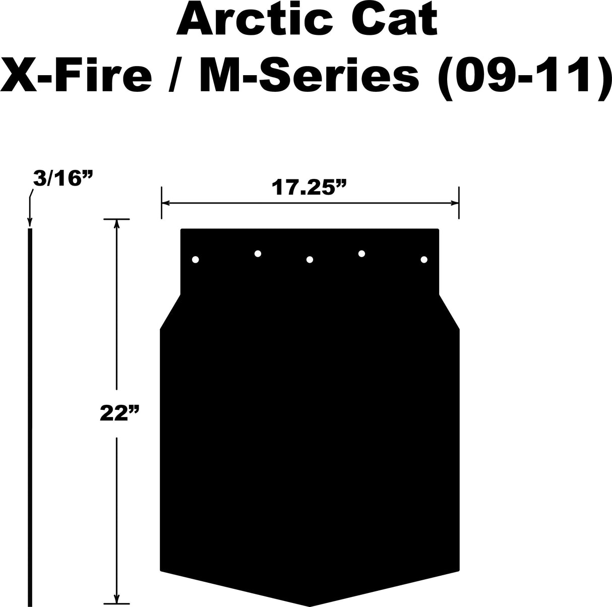 PDPSnowflap  Arctic Cat M-Series/X-Fire 09-11SF-209MSPB