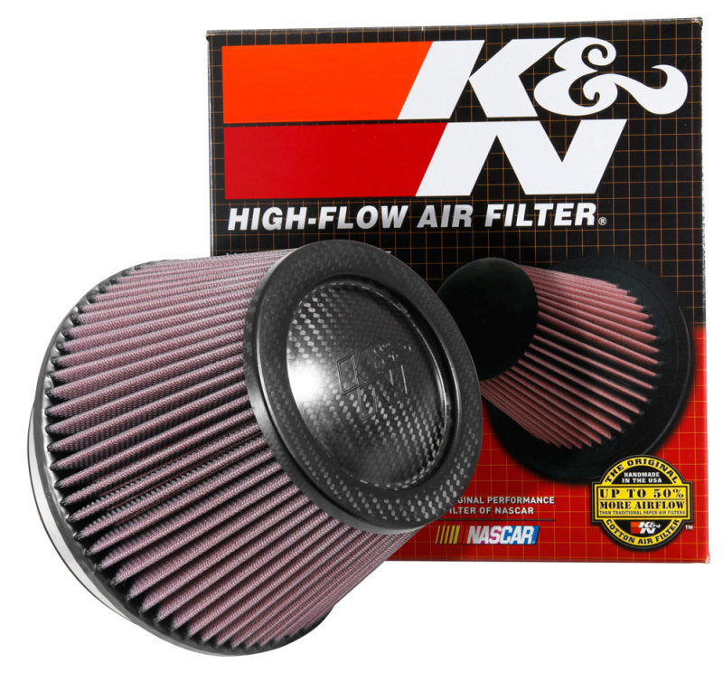 K&N Universal CarbonFiber Filter 6in Flange / 7-1/2in OD-B / 5-1/8in OD-T / 5in H RP-2960