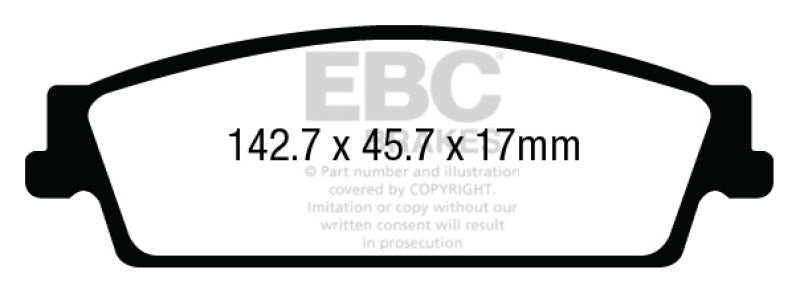 EBC 15+ Cadillac Escalade 6.2 2WD Greenstuff Rear Brake Pads DP63022