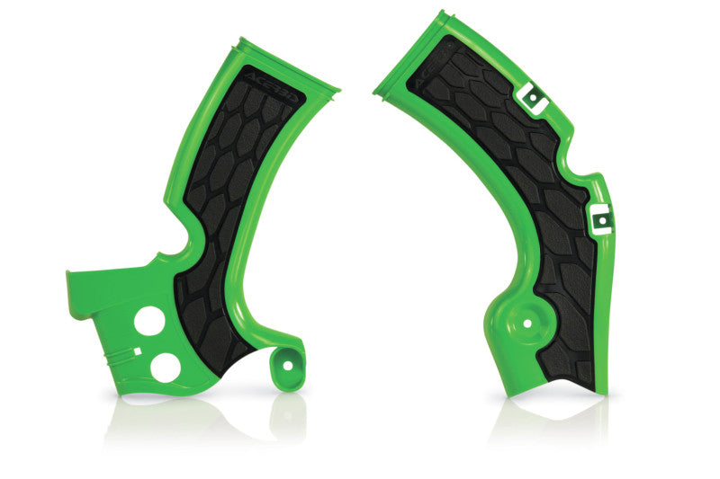 Acerbis 09-18 Kawasaki KX450F Frame Guard X Grip - Green/Black 2374271089