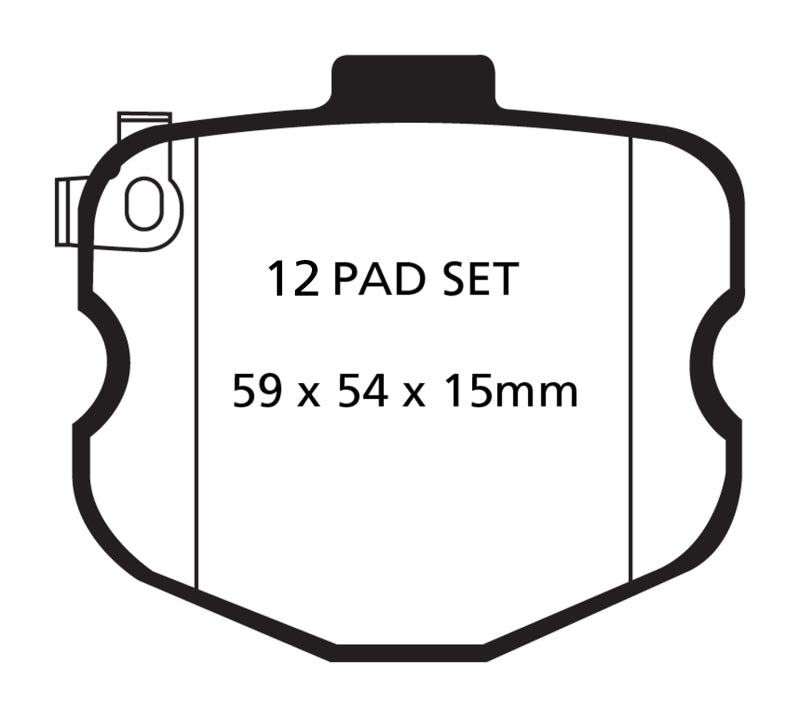 EBC 10-13 Chevrolet Corvette (C6) 6.2 Grand Sport Yellowstuff Front Brake Pads DP41771/3R