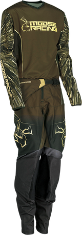 MOOSE RACING Youth Agroid Jersey - Olive/Tan - Small 2912-2277