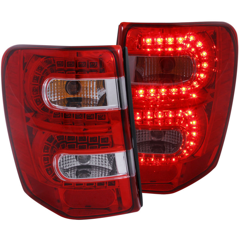 ANZO 1999-2004 Jeep Grand Cherokee LED Taillights Red/Clear 311150