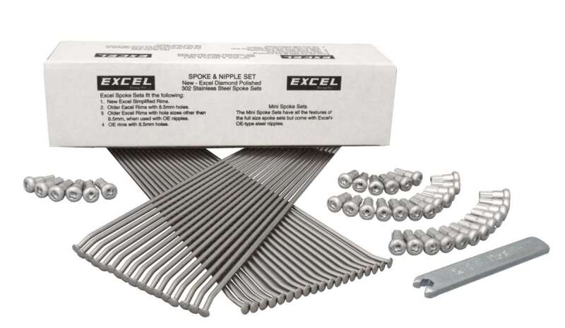 Excel Rear Spoke/Nipple Set - 10 Gauge / 36 Qty - Silver XS0-23127