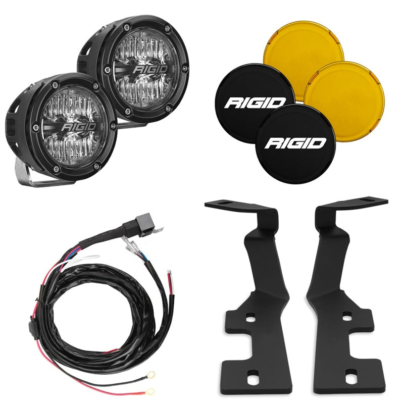 Rigid Industries 2019+ Dodge RAM 1500/TRX A-Pillar Light Kit (Incl. 4In 360-Series Drive) 46718
