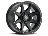 ICON Rebound Pro 17x8.5 5x5 -6mm Offset 4.5in BS 71.5mm Bore Satin Black Wheel 21817857345SB