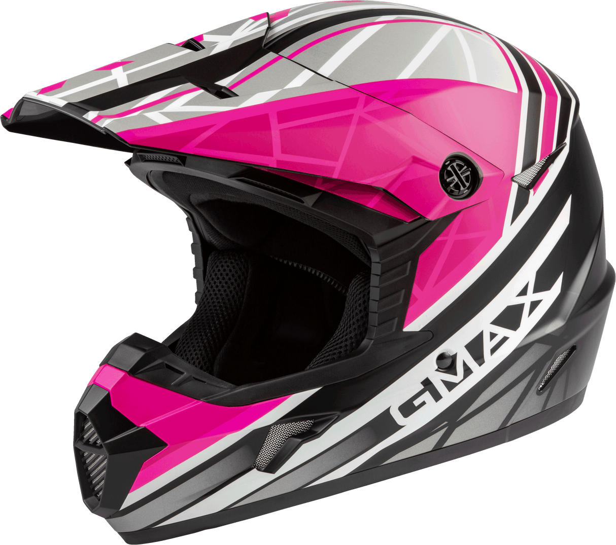 GMAX Youth Mx-46y Off-Road Mega Helmet Matte Blk/Neon Pink Ys D3462340