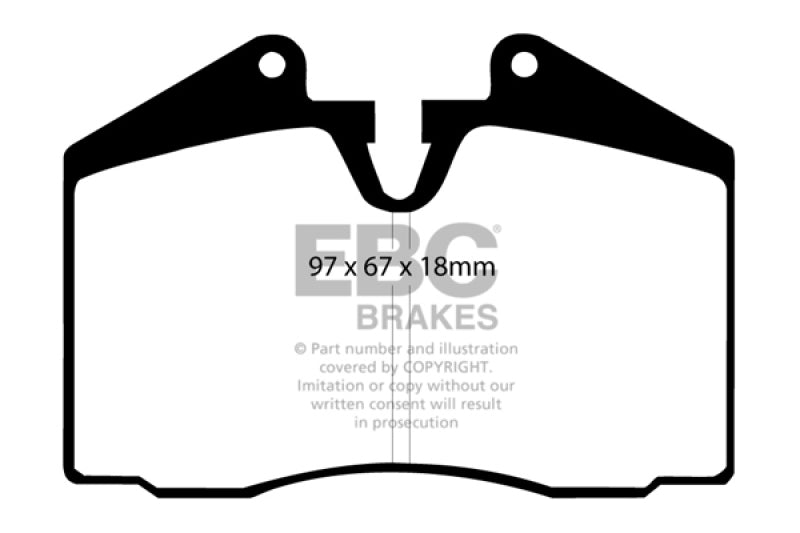 EBC 89-95 Ferrari 348 3.4 Redstuff Front/Rear Brake Pads (Axle Set Only) DP3612C