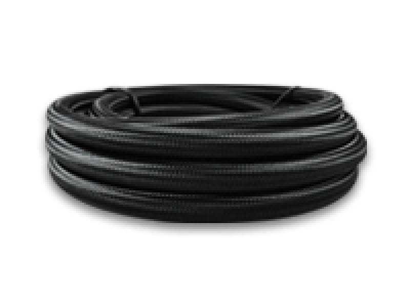 Vibrant -6 AN Black Nylon Braided Flex Hose w/PTFE Liner (150ft Roll) 19036