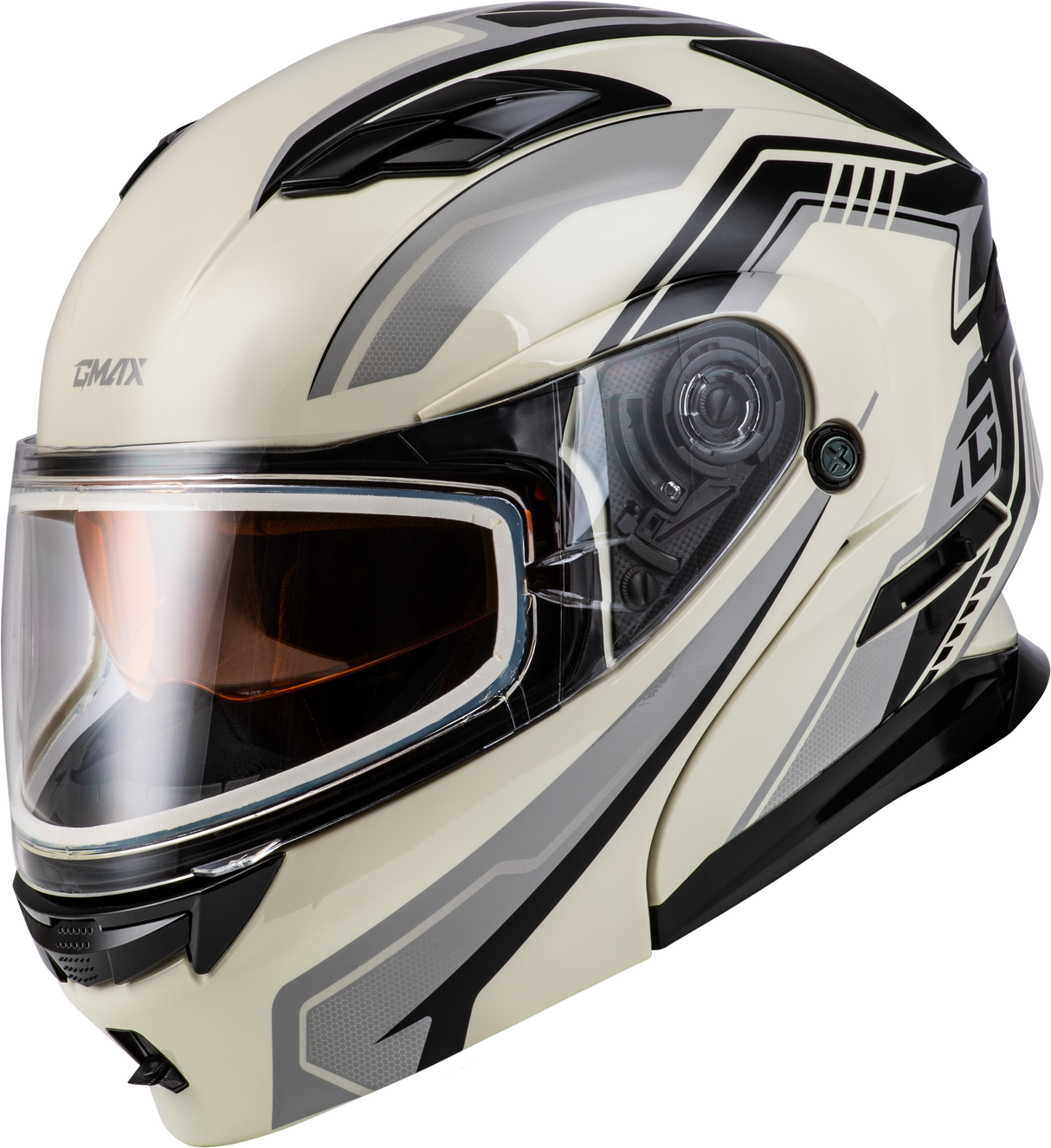 GMAX Md-01s Transistor Snow Helmet White/Grey/Black Xs M201391323