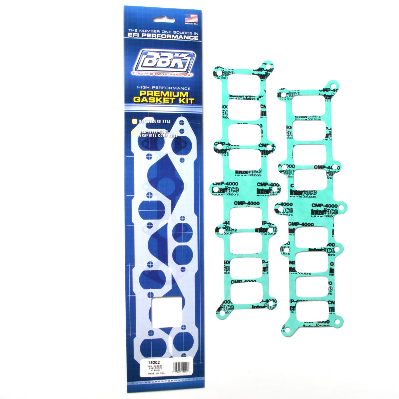 BBK 86-95 Mustang 5.0 Upper To Lower EFI Intake EFI Manifold Gasket Set Edlebrock Performer 15202