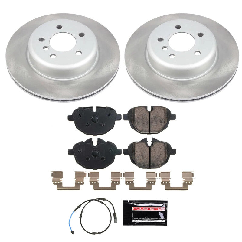 Power Stop 12-16 BMW ActiveHybrid 5 Rear Semi-Coated Rotor Kit