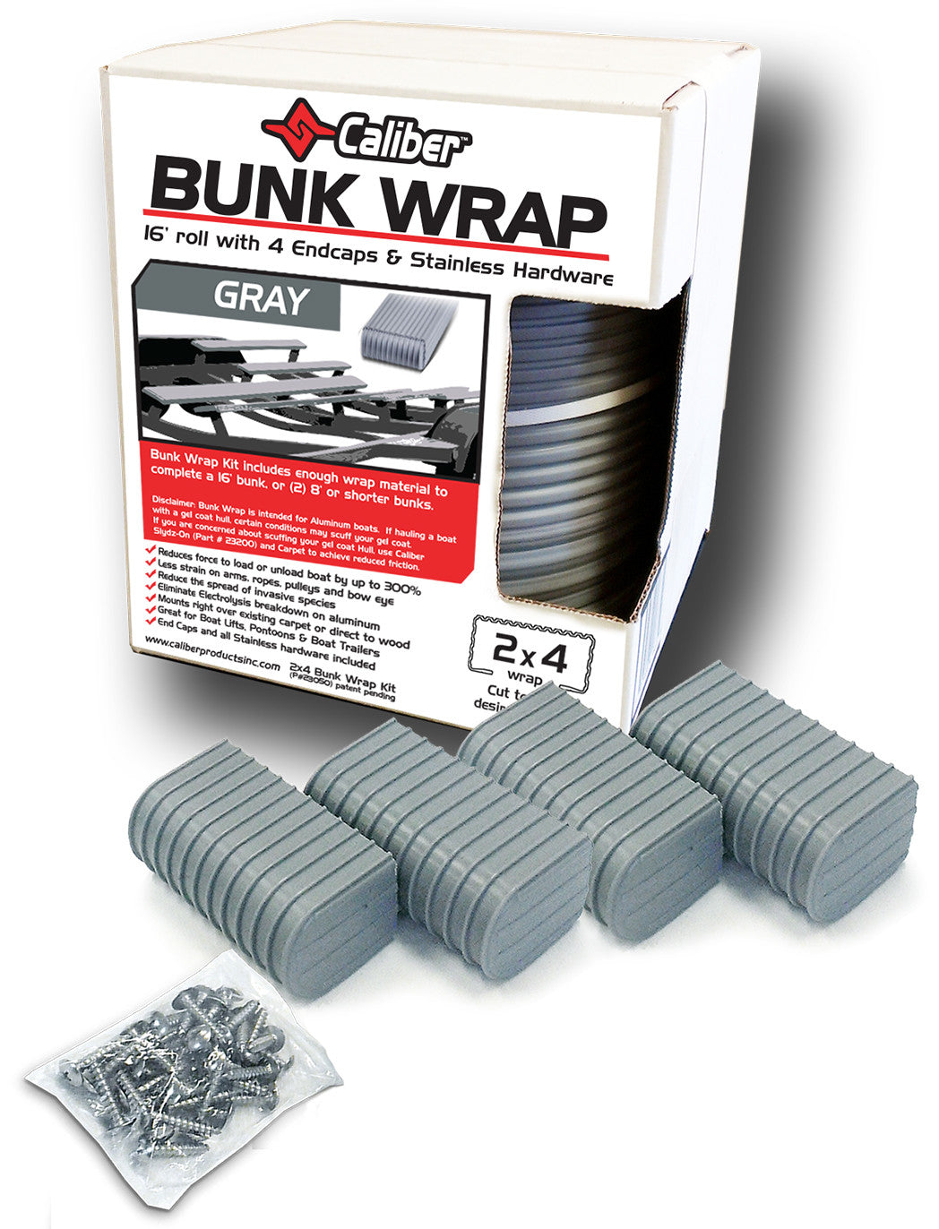 CALIBER Bunk Wrap Cool Grey 2"X4"X 16ft Roll 23050