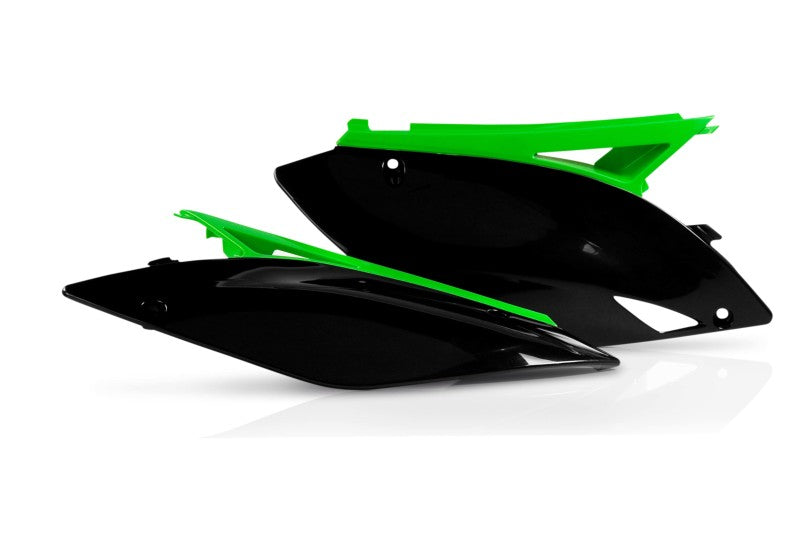 Acerbis 09-12 Kawasaki KX250F/ KX450F Side Panels - Black/Green 2141730215