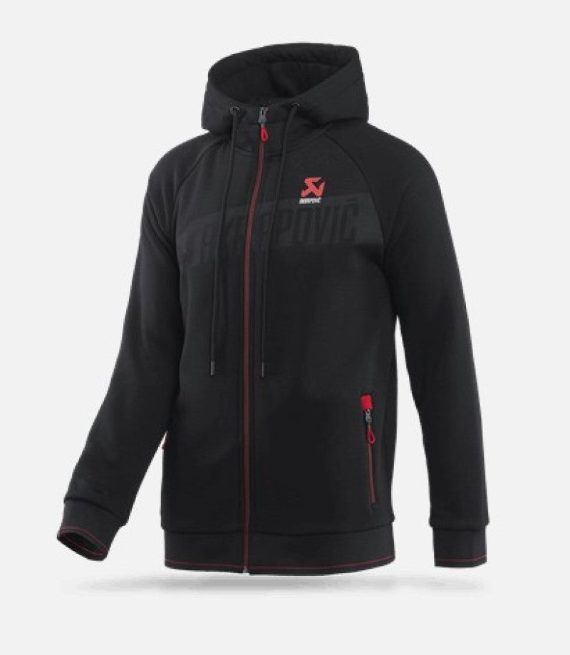 Akrapovic mens Corpo Zip Hoodie Black - Small 802055