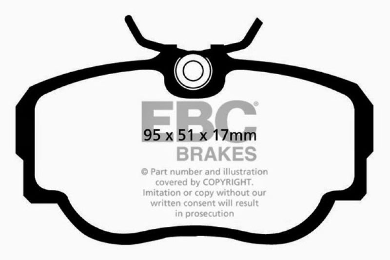 EBC 83-85 BMW 318 1.8 (E30) Yellowstuff Front Brake Pads DP4779R