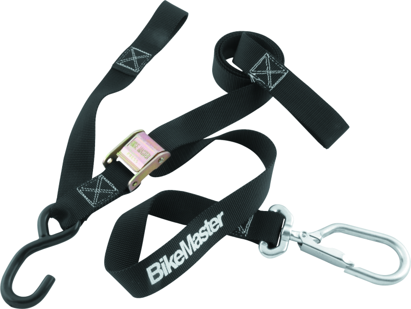 BikeMaster Tiedown 1-1/2in Swivel Softhook - Black 100541