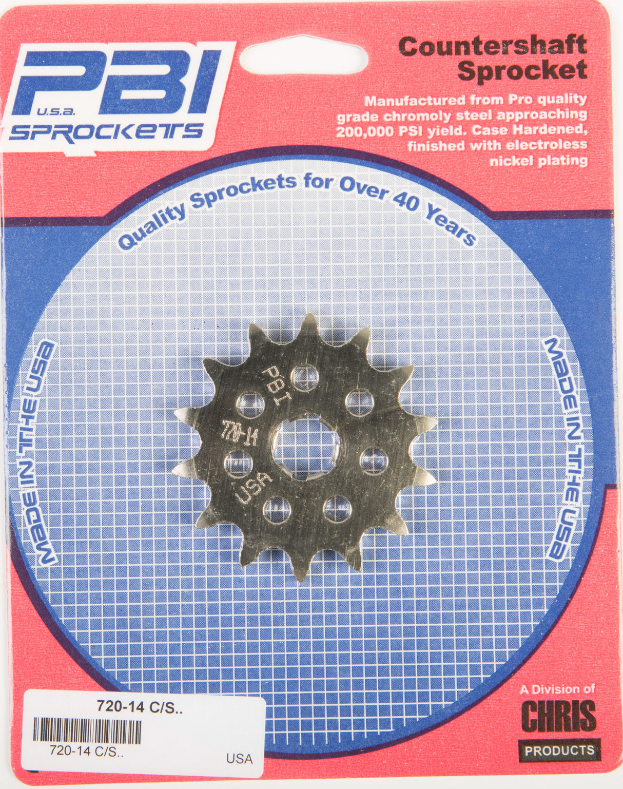 PBIFront Cs Sprocket Steel 14t-420 Kaw/Suz/Yam720-14