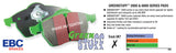 EBC 86-89 Mazda RX7 2.4 (1.3 Rotary)(Vented Rear Rotors) Greenstuff Front Brake Pads DP2763