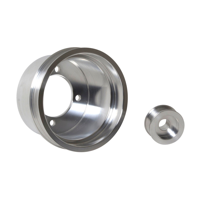 BBK 94-98 Mustang 3.8 V6 Underdrive Pulley Kit - Lightweight CNC Billet Aluminum (2pc) 1619