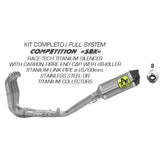 71178CKR  "SBK" full exhausts Arrow Yzf R1 17-24 Competition Stainless Steel   Collector+titanium Link Pipe Kit High Version