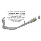 71206CP Arrow Competition Evo Full Exhaust Titanium with STEEL COLLECTORS for S1000RR 20-25/M1000RR 23-25