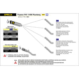 Arrow Aprilia Rsv4 1100 Factory '19 Homolog. Aluminium Exhaust With Carbon Endcap For Arrow Linkpipe And Original Collectors 71906ak