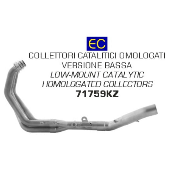 Arrow HOMOLOGATED  Catalyzed Stainless Steel Low Version Collector Yamaha Mt-09 21-23  71759kz