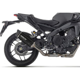 Arrow Yamaha Mt-09 '21 Silenciador Dark Thunder Aluminio Homologado Versión Baja Con Fondo De Carbono 71931akn