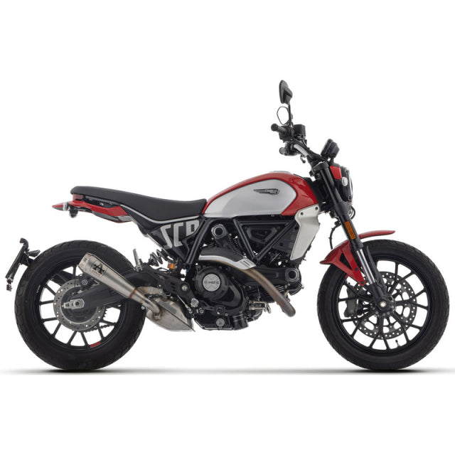 71977PRI Arrow Pro-Race Slip-on Exhaust, Nichrome for Ducati Scrambler 800 23-24