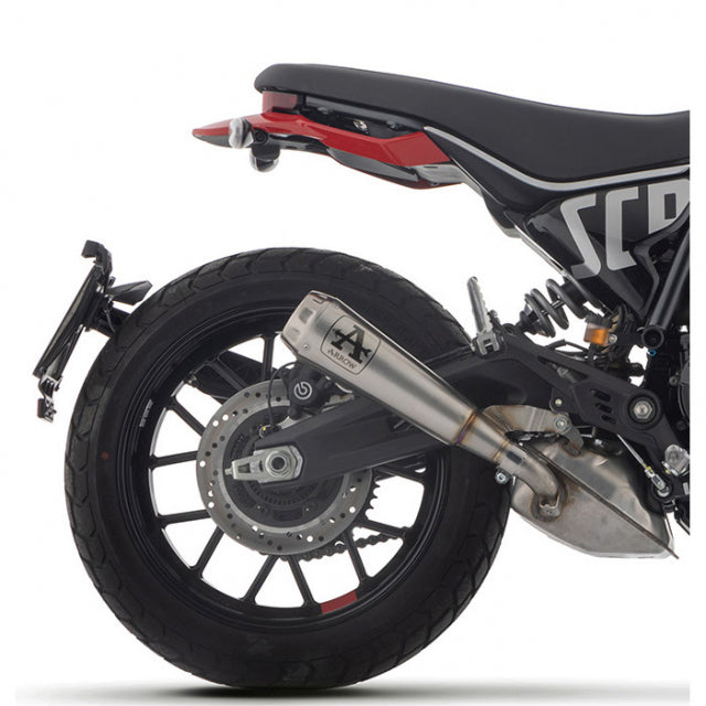 71977PRI Arrow Pro-Race Slip-on Exhaust, Nichrome for Ducati Scrambler 800 23-24