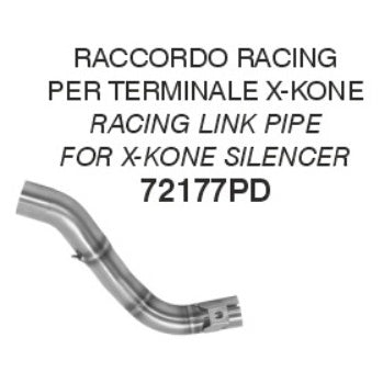 Arrow Honda CRF300L 21-24 Racing Stainless Steel Link Pipe For X-Kone Silencers 72177pd