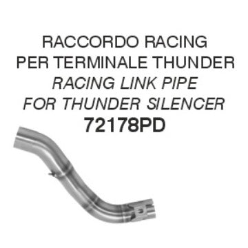 Arrow Honda CRF300L 21-24 Racing Stainless Steel Link Pipe For Thunder Silencers 72178pd