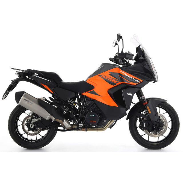 Silenciador Arrow Ktm 1290 Super Adventure Homologado Sonora De Titanio Con Fondo De Carbono 72501sk