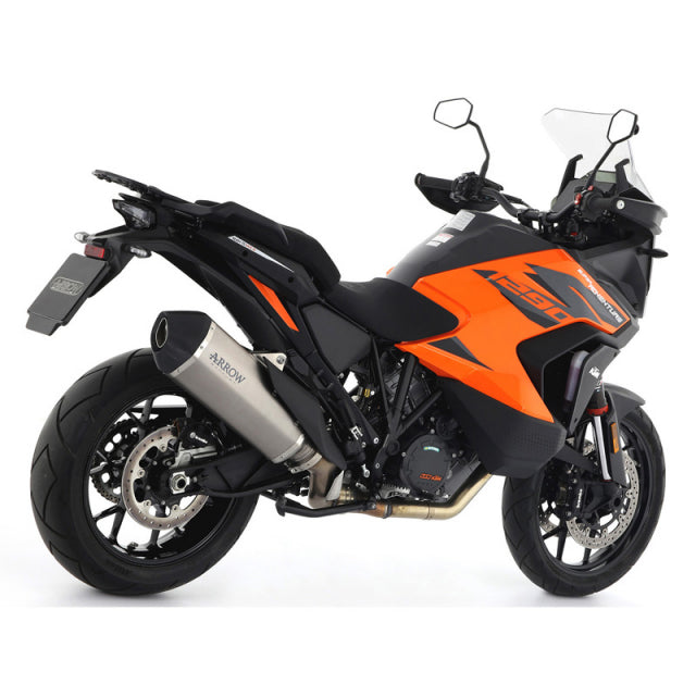 Silenciador Arrow Ktm 1290 Super Adventure Homologado Sonora De Titanio Con Fondo De Carbono 72501sk