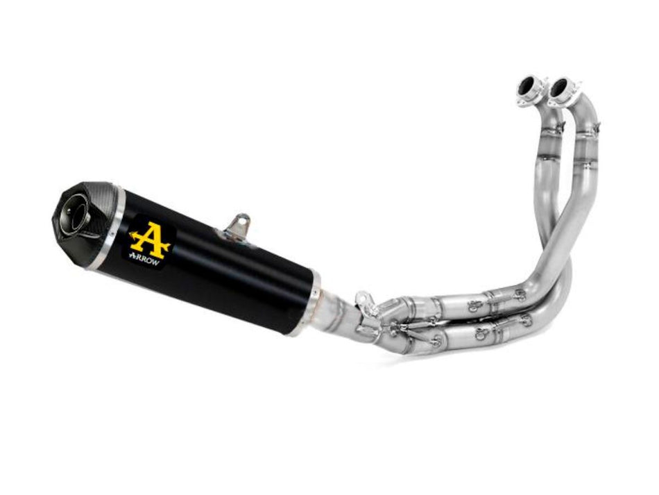 Arrow Indy-Race Full Exhaust, Aluminum Dark for Kawasaki Z650 2021-2024 71937AKNW