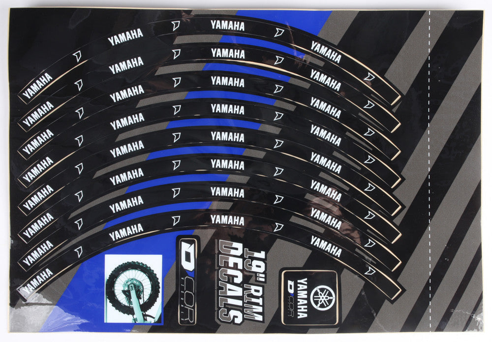 D-COR Rim Decals 19" Yamaha Logo Rear 40-80-207