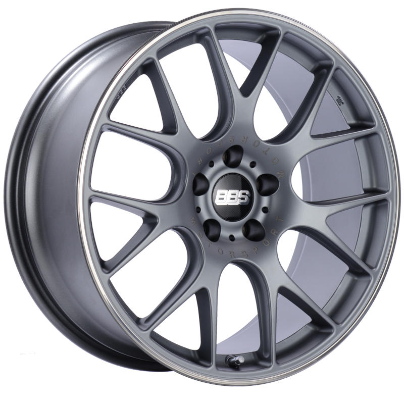 BBS CH-R 20x9.5 5x114.3 ET40 CB66 Satin Titanium Polished Rim Protector Wheel CH124TIPO