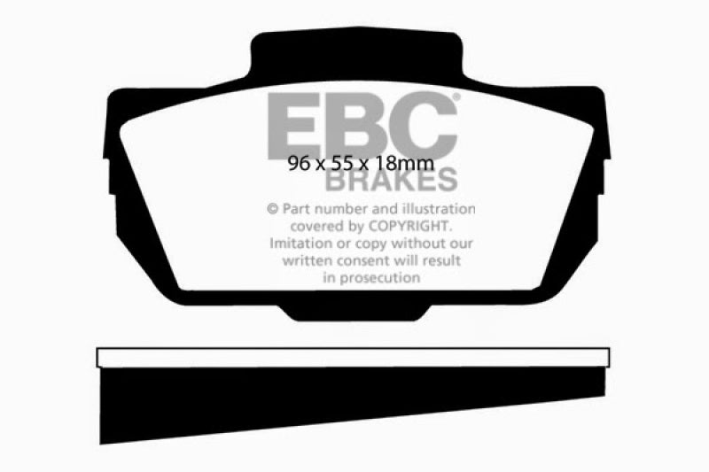 EBC 66-67 Saab Sonnet 0.8 Greenstuff Front Brake Pads DP2149