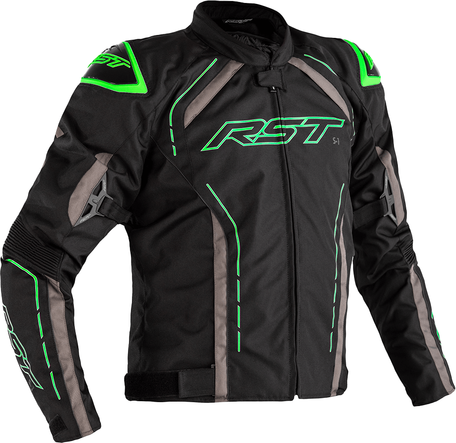 RST S1 Ce Jacket Blk/Gry/Neon Grn Textile Sm 102559NEO-40