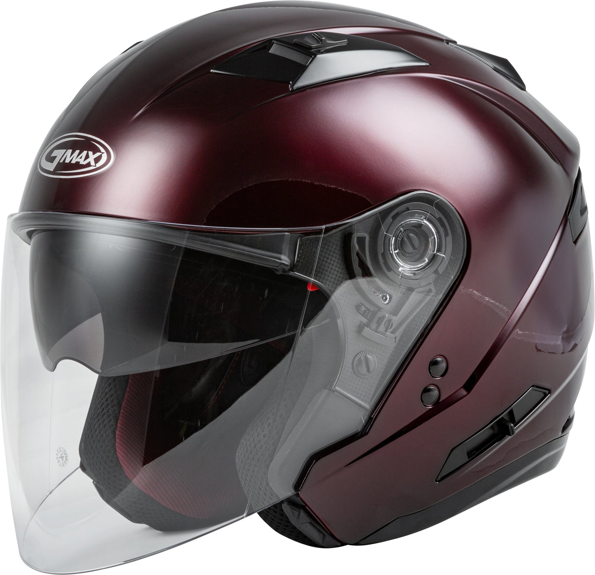 GMAX Of-77 Open-Face Helmet Wine Red Lg O1770106