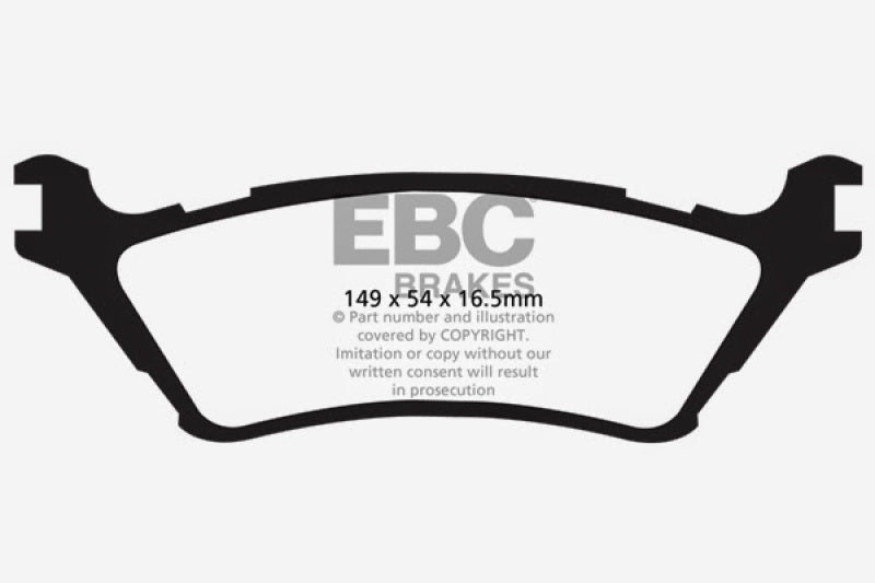 EBC 15+ Ford F150 2.7 Twin Turbo (2WD) Yellowstuff Rear Brake Pads DP41891R