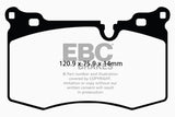 EBC 09-14 Mini Hardtop 1.6 Turbo J.C Works Redstuff Front Brake Pads DP31854C