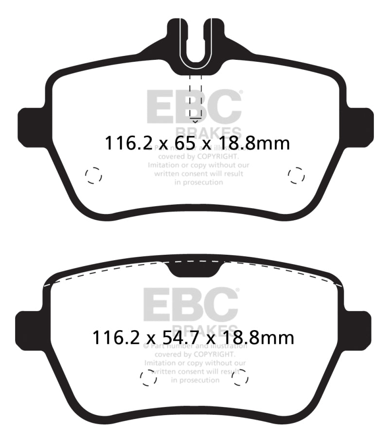 EBC 14+ Mercedes-Benz S550 4.7 Twin Turbo Redstuff Rear Brake Pads DP32180C