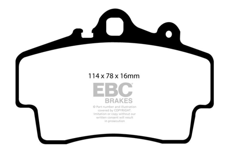 EBC 97-99 Porsche Boxster (Cast Iron Rotors only) 2.5 Redstuff Front Brake Pads DP31207C