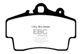 EBC 97-99 Porsche Boxster (Cast Iron Rotors only) 2.5 Redstuff Front Brake Pads DP31207C